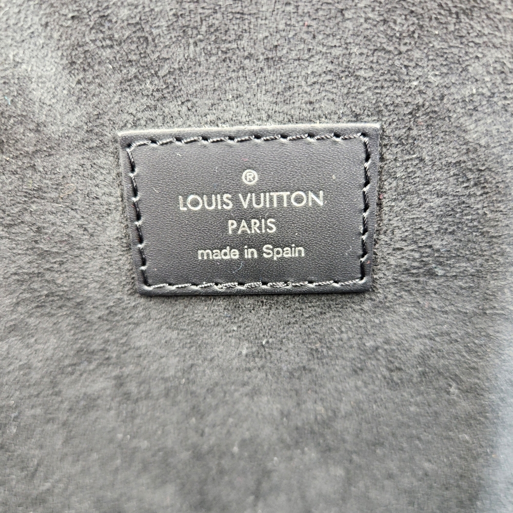 Louis Vuitton Striped Blue and Black Tote with Pouch - Picture 6 of 6